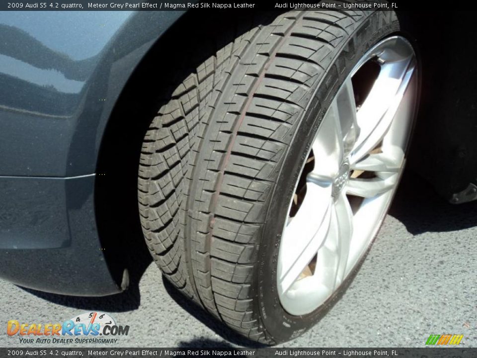 2009 Audi S5 4.2 quattro Meteor Grey Pearl Effect / Magma Red Silk Nappa Leather Photo #23