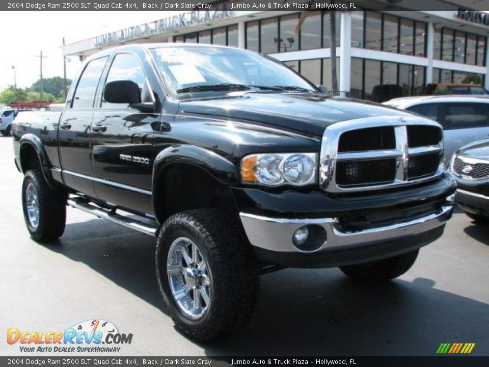 2004 Dodge Ram 2500 SLT Quad Cab 4x4 Black / Dark Slate Gray Photo #1