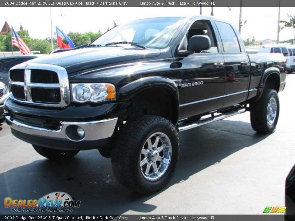 2004 Dodge Ram 2500 SLT Quad Cab 4x4 Black / Dark Slate Gray Photo #5