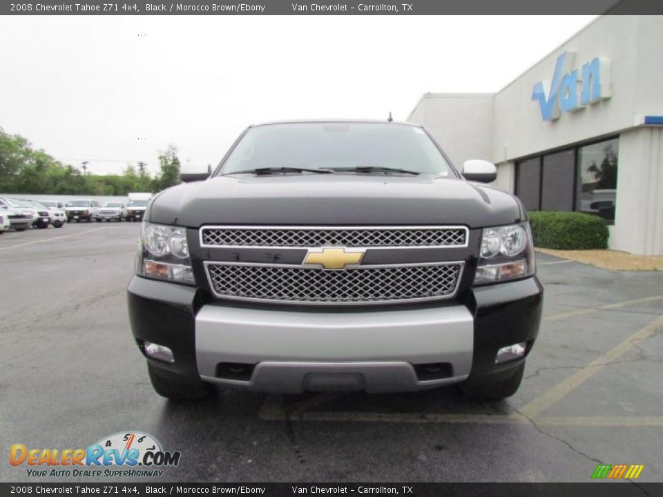 2008 Chevrolet Tahoe Z71 4x4 Black / Morocco Brown/Ebony Photo #2