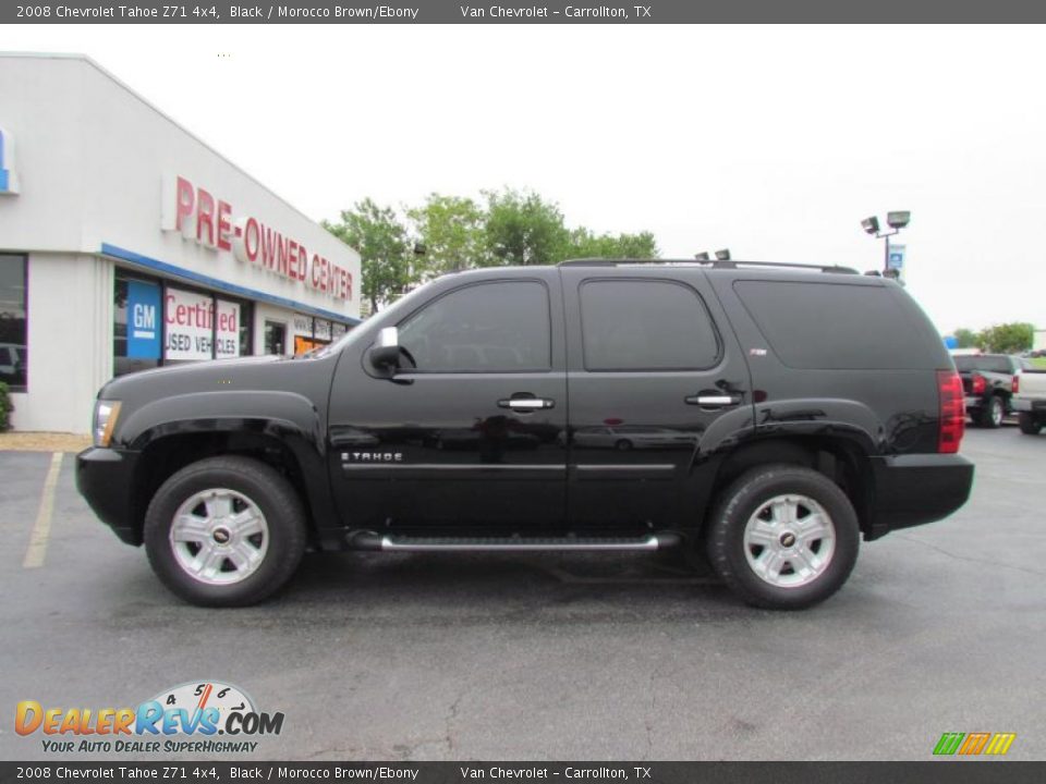 2008 Chevrolet Tahoe Z71 4x4 Black / Morocco Brown/Ebony Photo #4