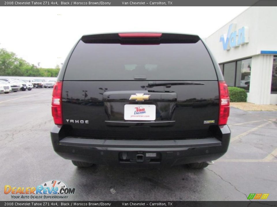 2008 Chevrolet Tahoe Z71 4x4 Black / Morocco Brown/Ebony Photo #6