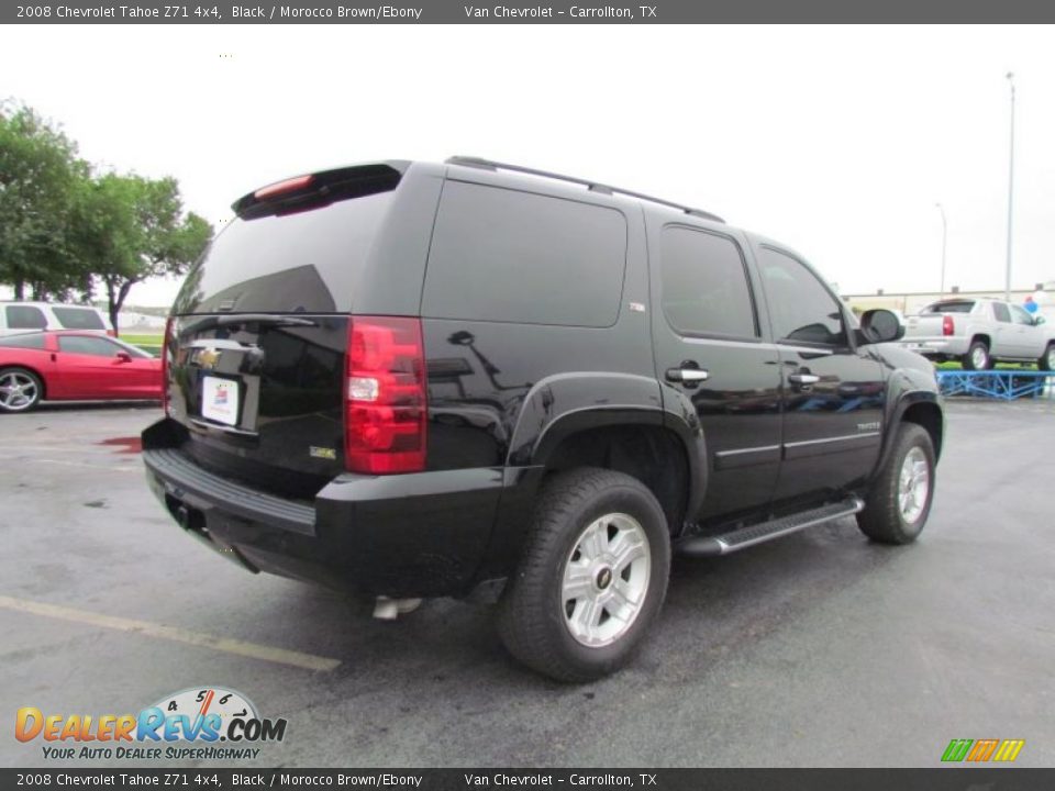 2008 Chevrolet Tahoe Z71 4x4 Black / Morocco Brown/Ebony Photo #7