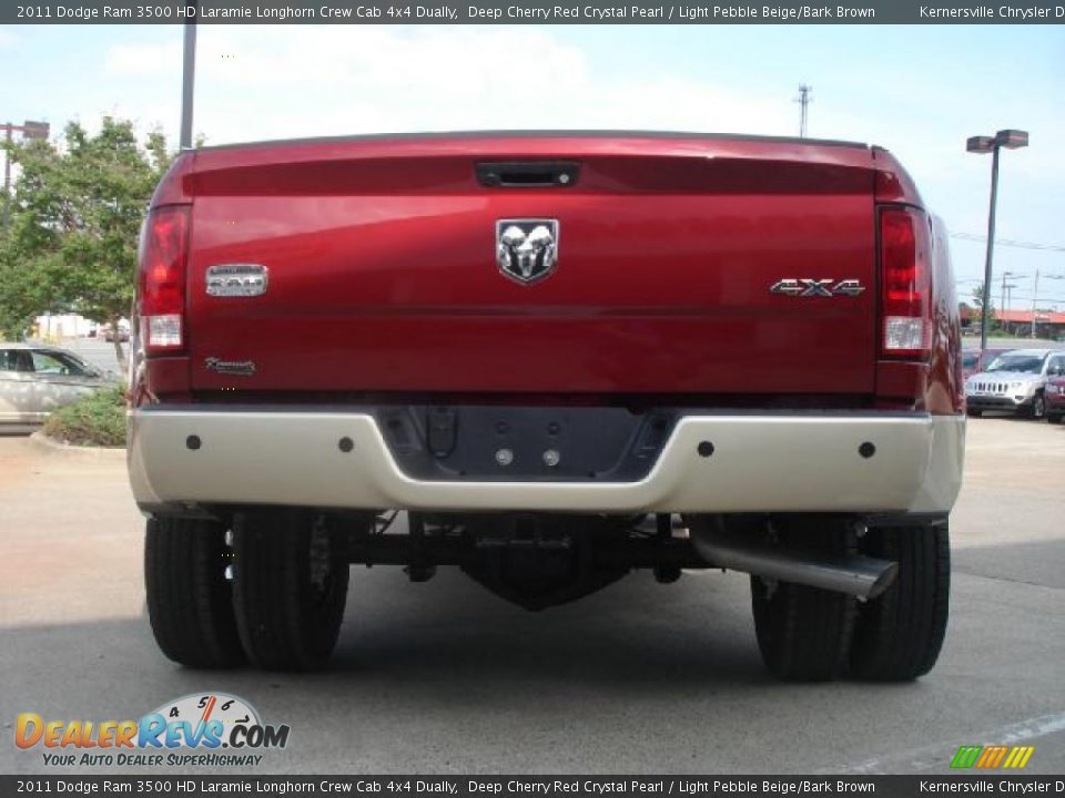 Deep Cherry Red Crystal Pearl 2011 Dodge Ram 3500 HD Laramie Longhorn Crew Cab 4x4 Dually Photo #4