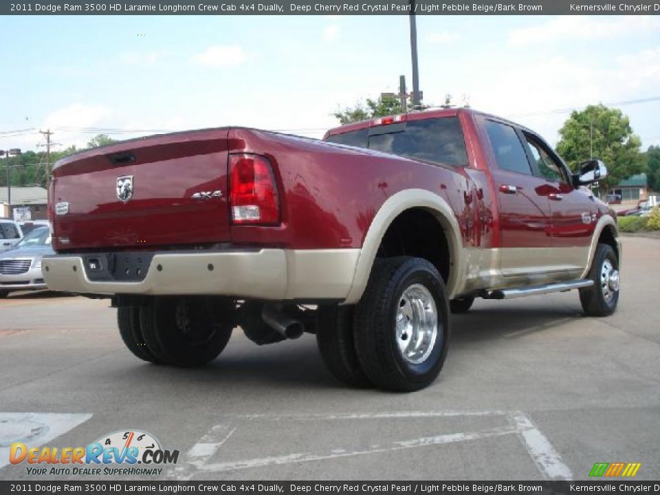 Deep Cherry Red Crystal Pearl 2011 Dodge Ram 3500 HD Laramie Longhorn Crew Cab 4x4 Dually Photo #5