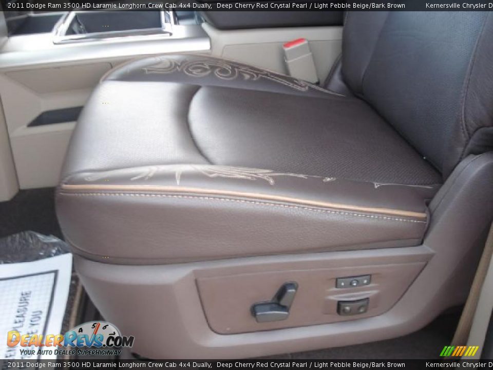 Light Pebble Beige/Bark Brown Interior - 2011 Dodge Ram 3500 HD Laramie Longhorn Crew Cab 4x4 Dually Photo #10