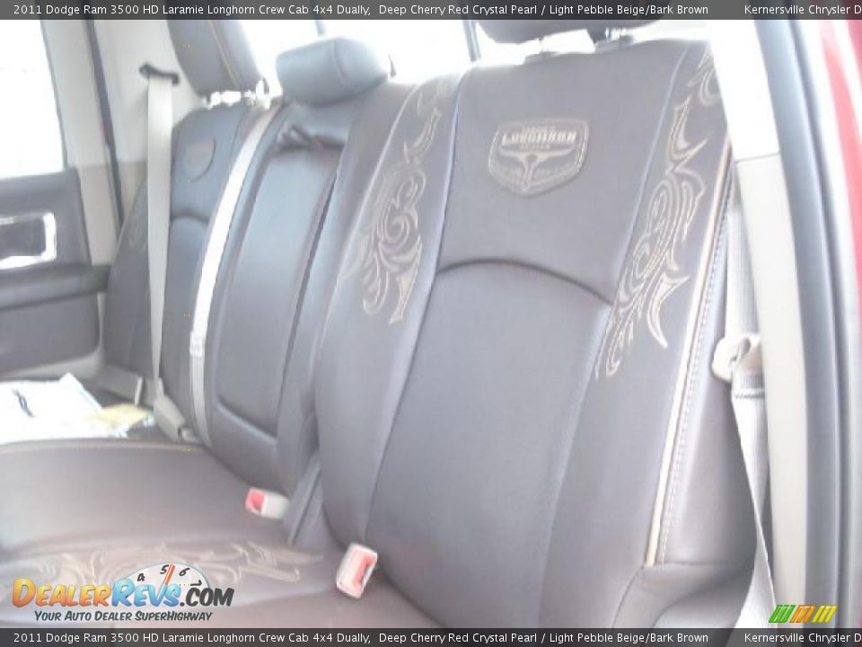 Light Pebble Beige/Bark Brown Interior - 2011 Dodge Ram 3500 HD Laramie Longhorn Crew Cab 4x4 Dually Photo #11