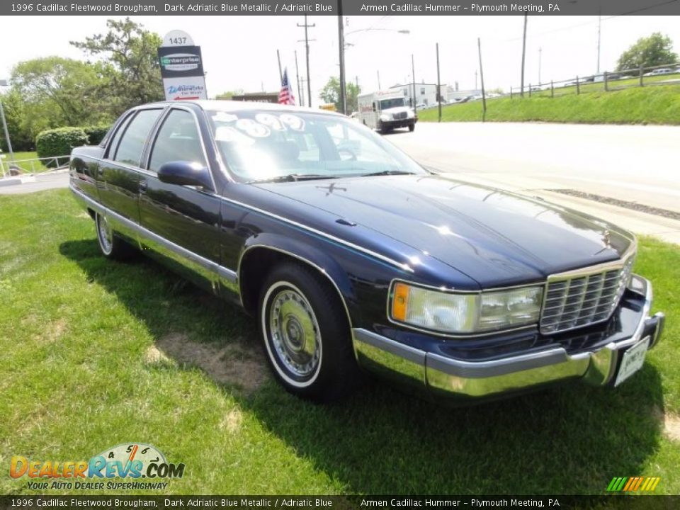 1996 Cadillac Fleetwood Brougham Dark Adriatic Blue Metallic / Adriatic Blue Photo #4