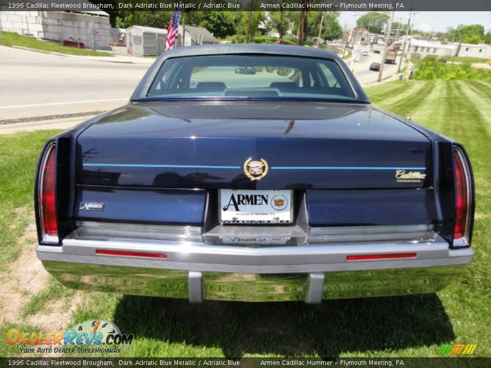 1996 Cadillac Fleetwood Brougham Dark Adriatic Blue Metallic / Adriatic Blue Photo #9