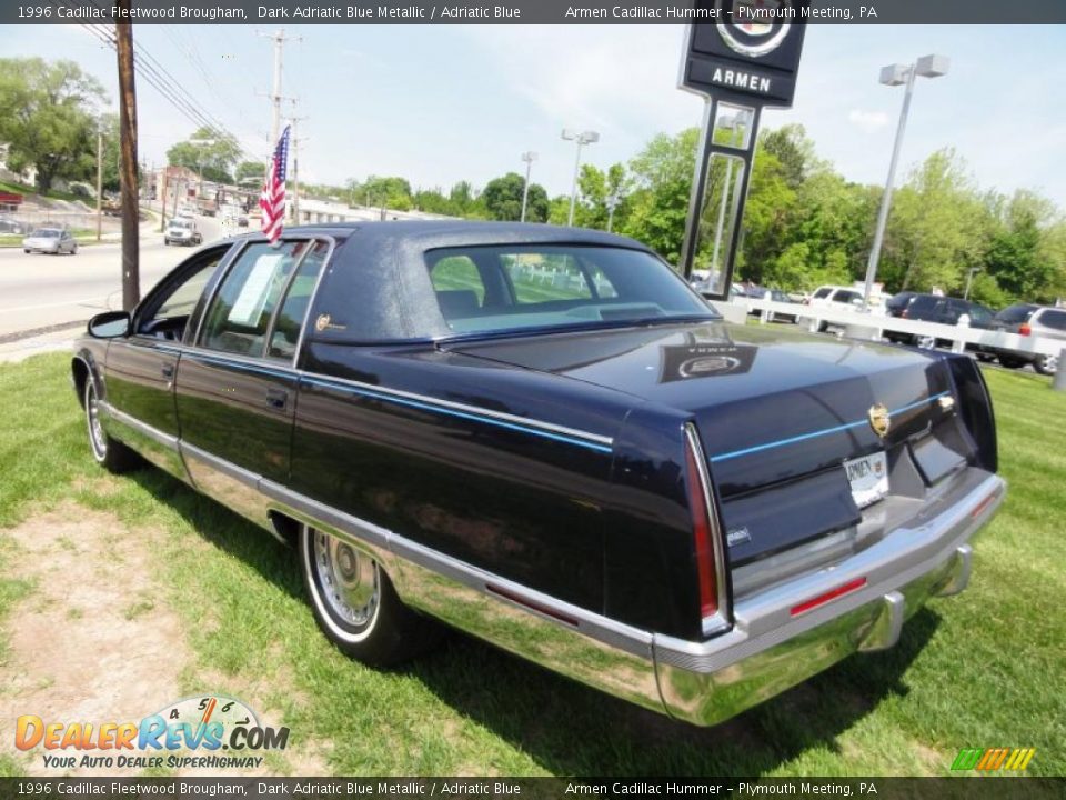 1996 Cadillac Fleetwood Brougham Dark Adriatic Blue Metallic / Adriatic Blue Photo #10