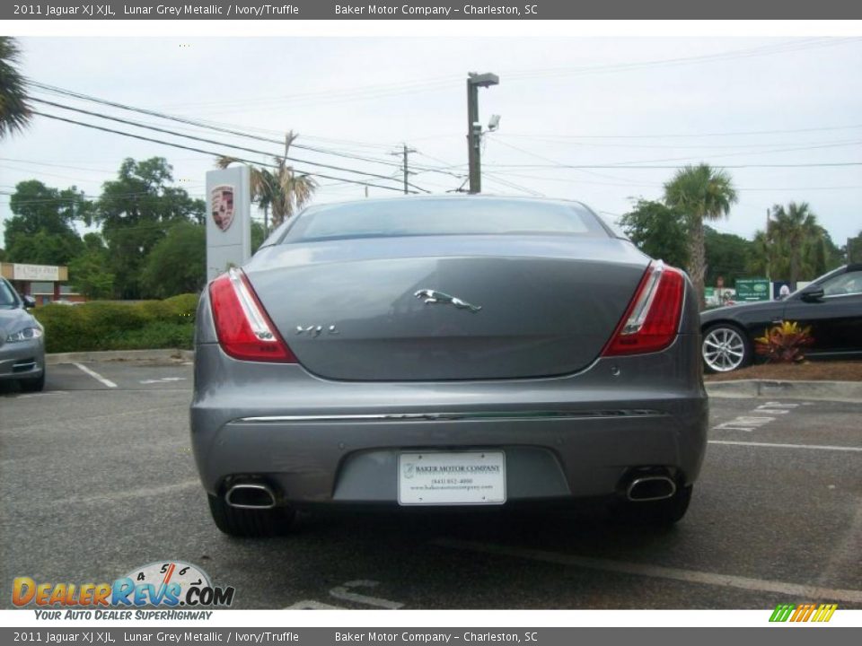 2011 Jaguar XJ XJL Lunar Grey Metallic / Ivory/Truffle Photo #4