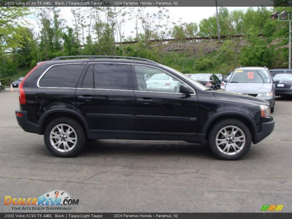 2003 Volvo XC90 T6 AWD Black / Taupe/Light Taupe Photo #7
