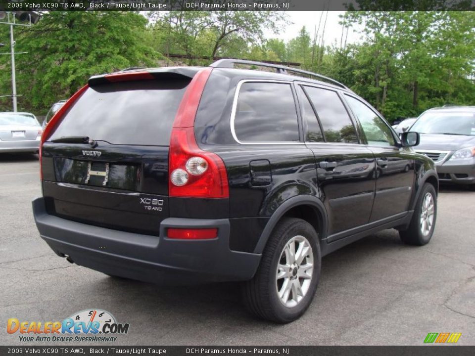 2003 Volvo XC90 T6 AWD Black / Taupe/Light Taupe Photo #8