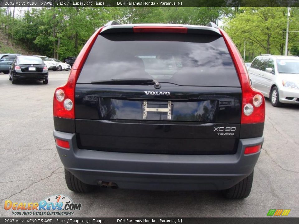 2003 Volvo XC90 T6 AWD Black / Taupe/Light Taupe Photo #9