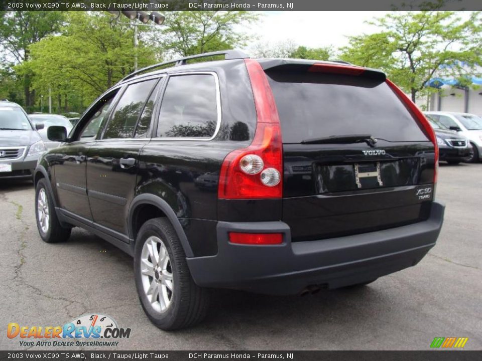 2003 Volvo XC90 T6 AWD Black / Taupe/Light Taupe Photo #10