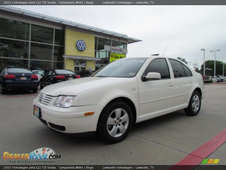 2003 Volkswagen Jetta GLS TDI Sedan Campanella White / Beige Photo #1