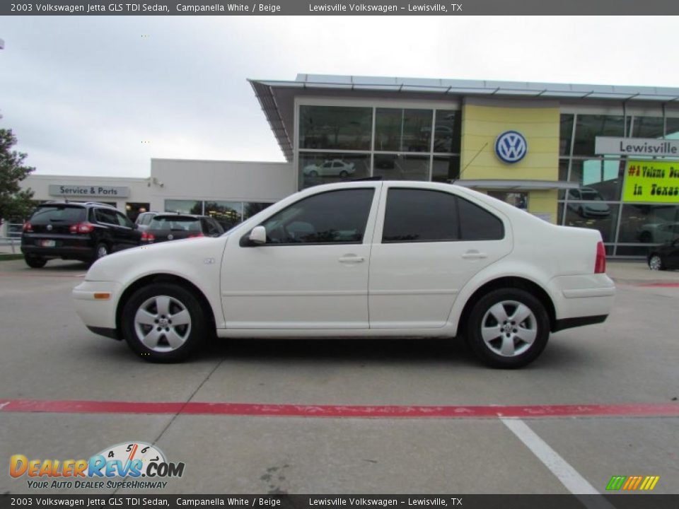 2003 Volkswagen Jetta GLS TDI Sedan Campanella White / Beige Photo #2