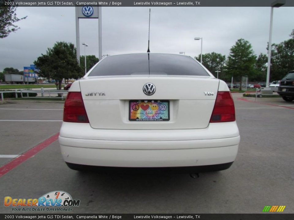 2003 Volkswagen Jetta GLS TDI Sedan Campanella White / Beige Photo #4