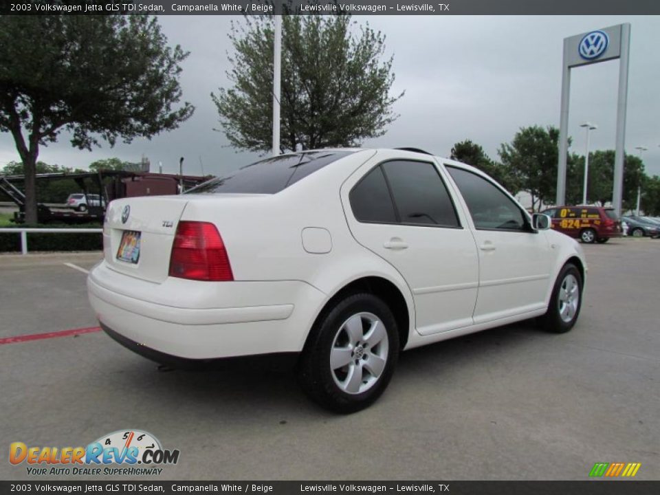 2003 Volkswagen Jetta GLS TDI Sedan Campanella White / Beige Photo #5