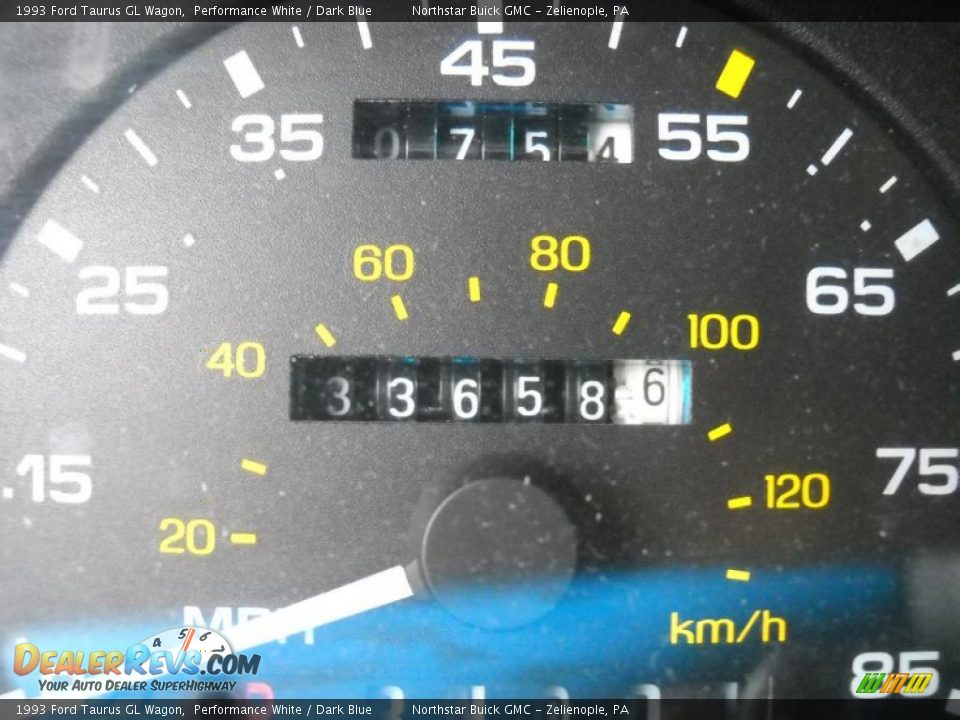 1993 Ford Taurus GL Wagon Performance White / Dark Blue Photo #20