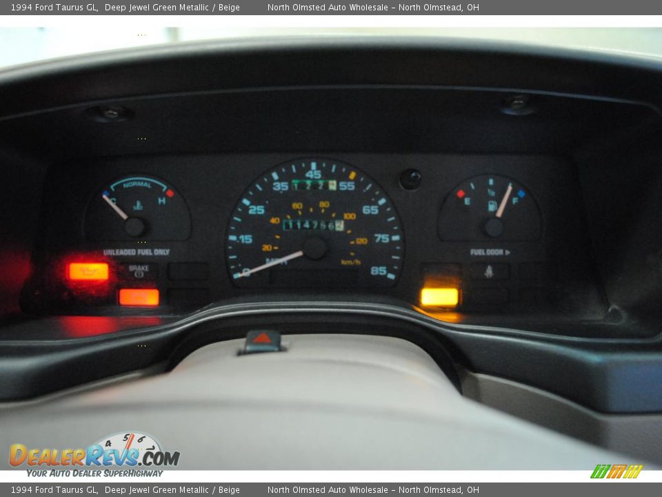 1994 Ford Taurus GL Deep Jewel Green Metallic / Beige Photo #25