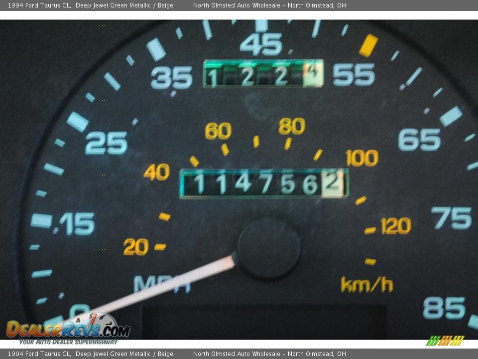 1994 Ford Taurus GL Deep Jewel Green Metallic / Beige Photo #26