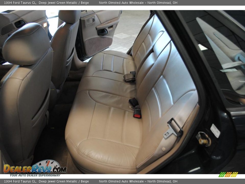 1994 Ford Taurus GL Deep Jewel Green Metallic / Beige Photo #34