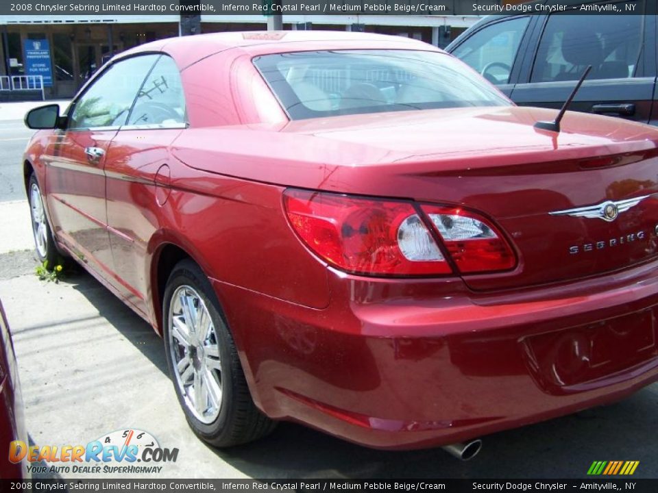 2008 Chrysler Sebring Limited Hardtop Convertible Inferno Red Crystal Pearl / Medium Pebble Beige/Cream Photo #3