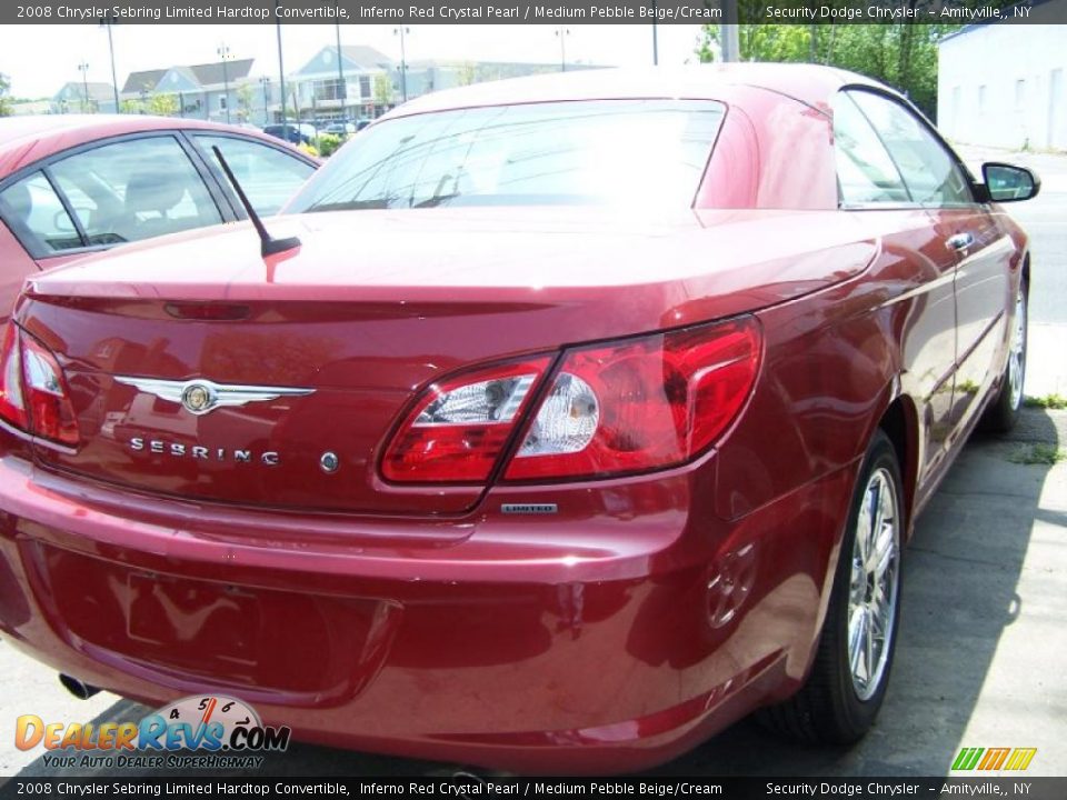 2008 Chrysler Sebring Limited Hardtop Convertible Inferno Red Crystal Pearl / Medium Pebble Beige/Cream Photo #4