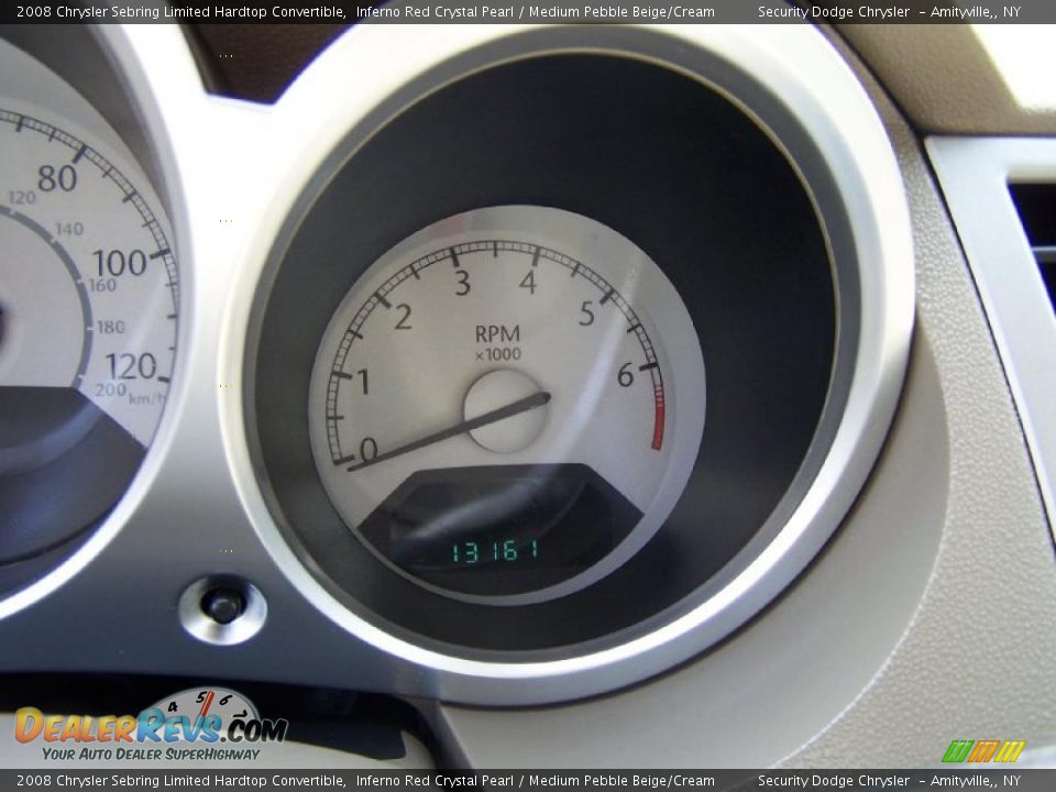 2008 Chrysler Sebring Limited Hardtop Convertible Inferno Red Crystal Pearl / Medium Pebble Beige/Cream Photo #7
