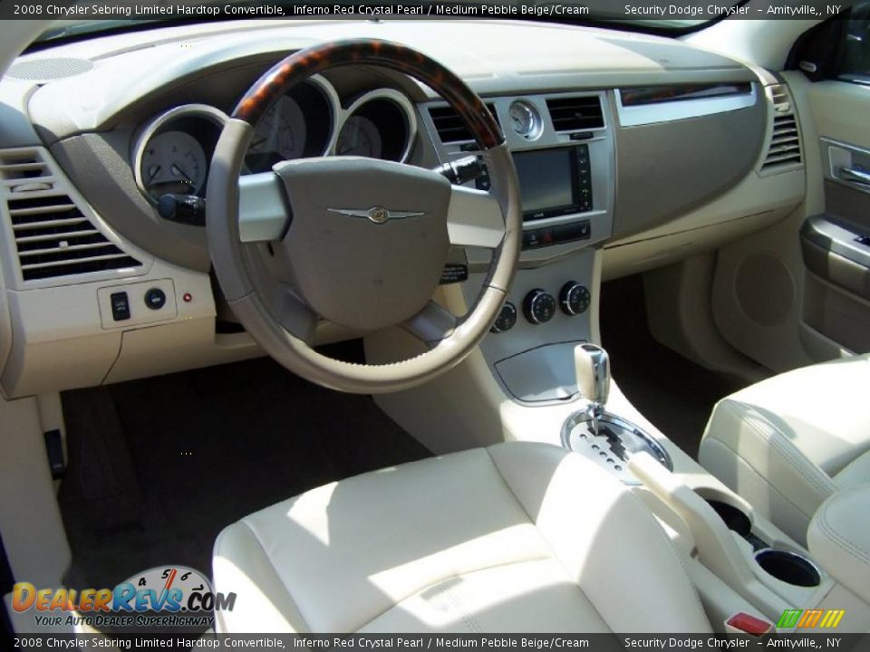 2008 Chrysler Sebring Limited Hardtop Convertible Inferno Red Crystal Pearl / Medium Pebble Beige/Cream Photo #8