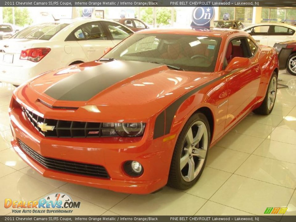 2011 Chevrolet Camaro SS/RS Coupe Inferno Orange Metallic / Inferno Orange/Black Photo #1