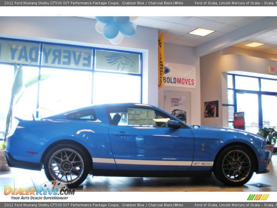 Grabber Blue 2012 Ford Mustang Shelby GT500 SVT Performance Package Coupe Photo #3