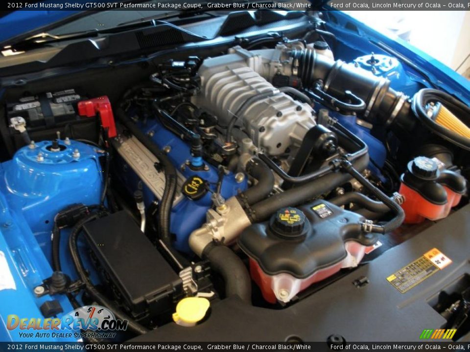 2012 Ford Mustang Shelby GT500 SVT Performance Package Coupe 5.4 Liter Supercharged DOHC 32-Valve Ti-VCT V8 Engine Photo #12