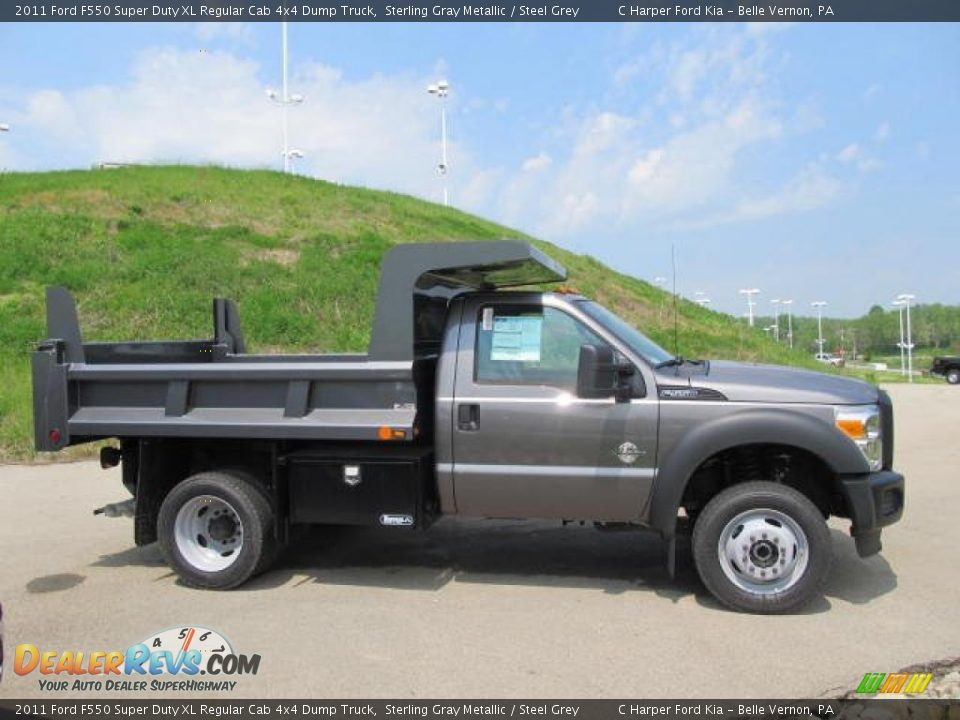 Sterling Gray Metallic 2011 Ford F550 Super Duty XL Regular Cab 4x4 Dump Truck Photo #2
