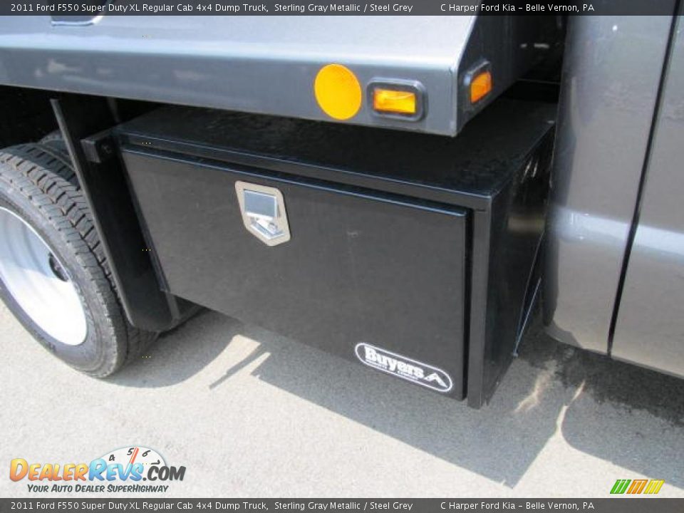 2011 Ford F550 Super Duty XL Regular Cab 4x4 Dump Truck Sterling Gray Metallic / Steel Grey Photo #3