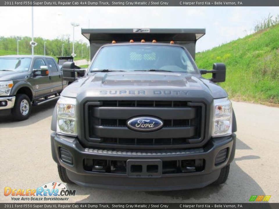 2011 Ford F550 Super Duty XL Regular Cab 4x4 Dump Truck Sterling Gray Metallic / Steel Grey Photo #6