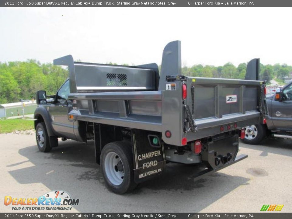 2011 Ford F550 Super Duty XL Regular Cab 4x4 Dump Truck Sterling Gray Metallic / Steel Grey Photo #9