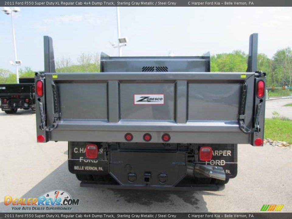 2011 Ford F550 Super Duty XL Regular Cab 4x4 Dump Truck Sterling Gray Metallic / Steel Grey Photo #10