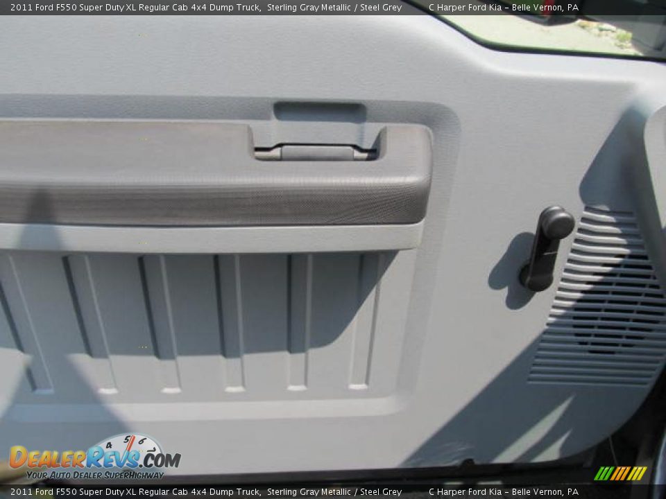 2011 Ford F550 Super Duty XL Regular Cab 4x4 Dump Truck Sterling Gray Metallic / Steel Grey Photo #13