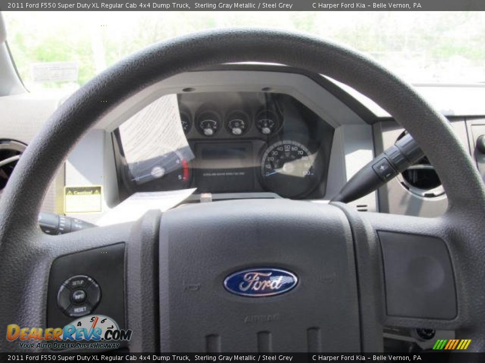 2011 Ford F550 Super Duty XL Regular Cab 4x4 Dump Truck Sterling Gray Metallic / Steel Grey Photo #18