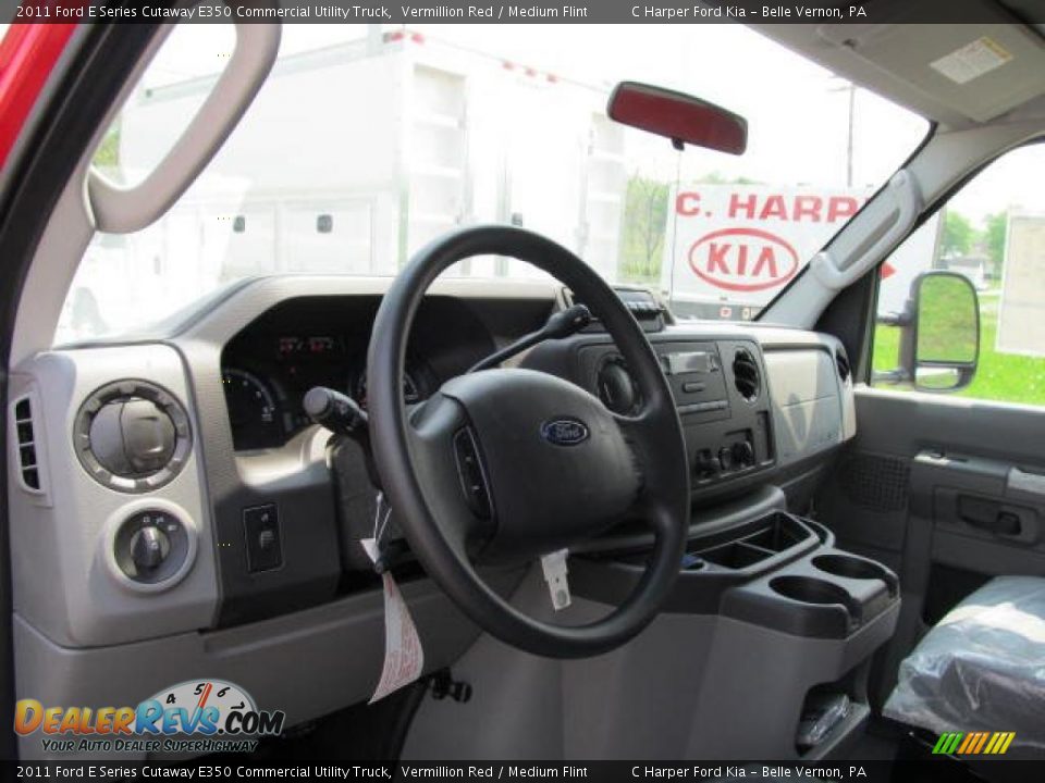 Medium Flint Interior - 2011 Ford E Series Cutaway E350 Commercial Utility Truck Photo #12