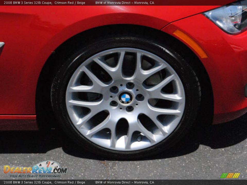 2008 BMW 3 Series 328i Coupe Crimson Red / Beige Photo #2