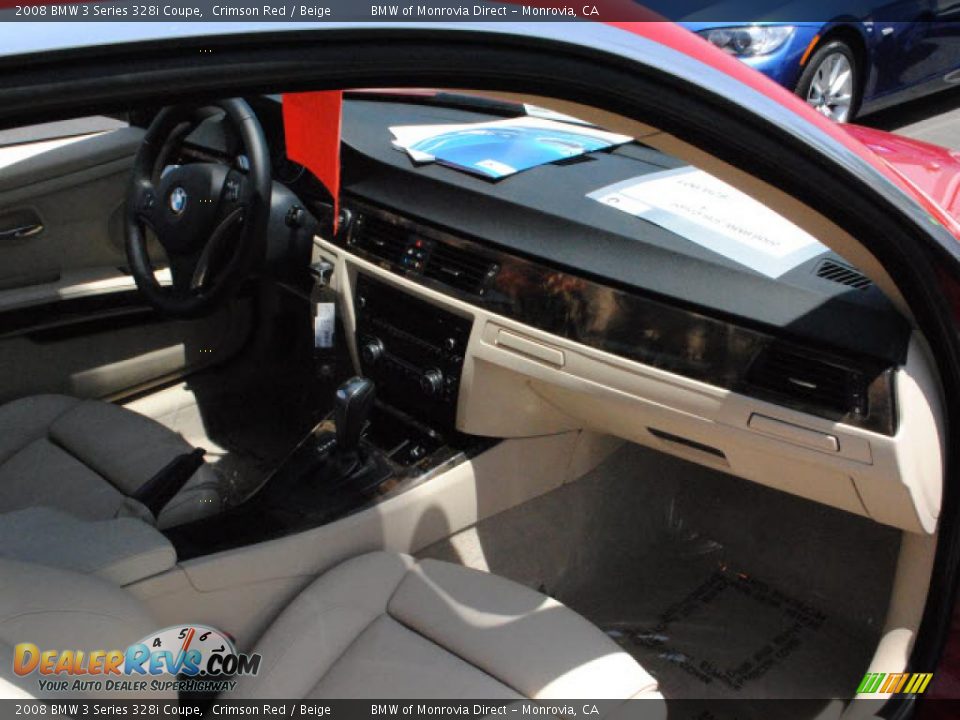 2008 BMW 3 Series 328i Coupe Crimson Red / Beige Photo #4