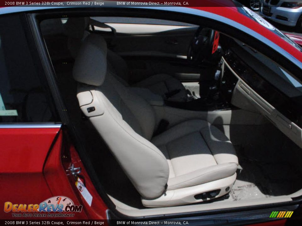 2008 BMW 3 Series 328i Coupe Crimson Red / Beige Photo #5