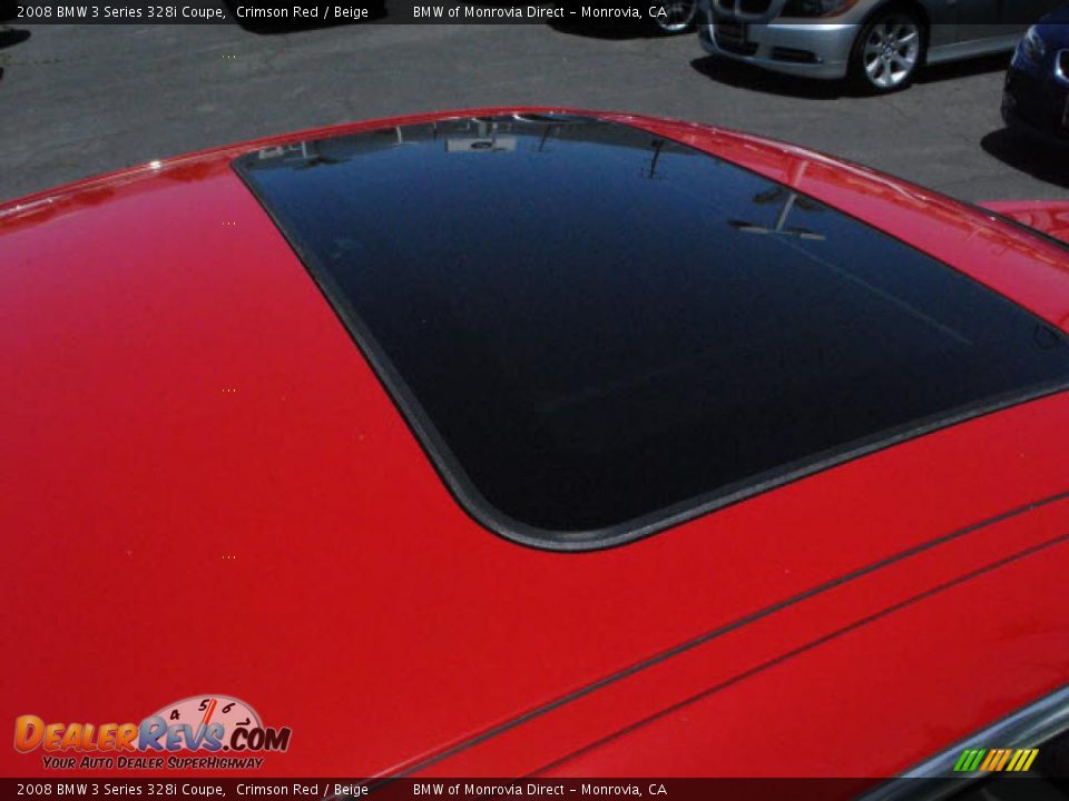 2008 BMW 3 Series 328i Coupe Crimson Red / Beige Photo #7