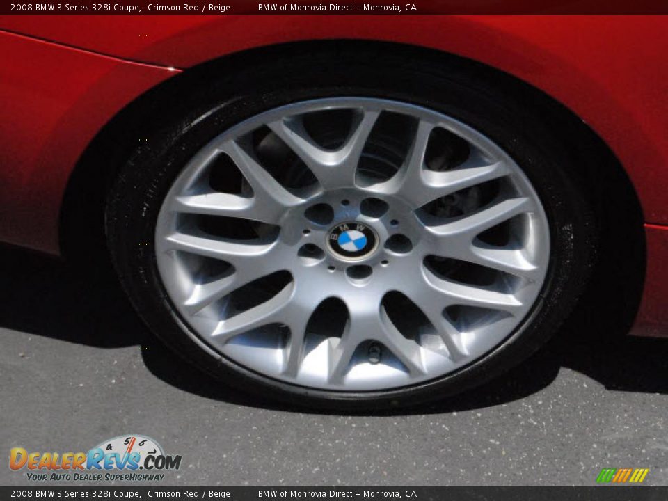 2008 BMW 3 Series 328i Coupe Crimson Red / Beige Photo #8