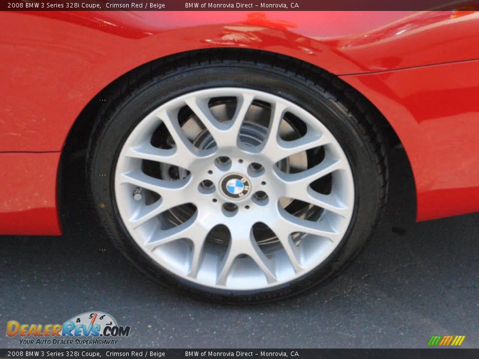 2008 BMW 3 Series 328i Coupe Crimson Red / Beige Photo #11