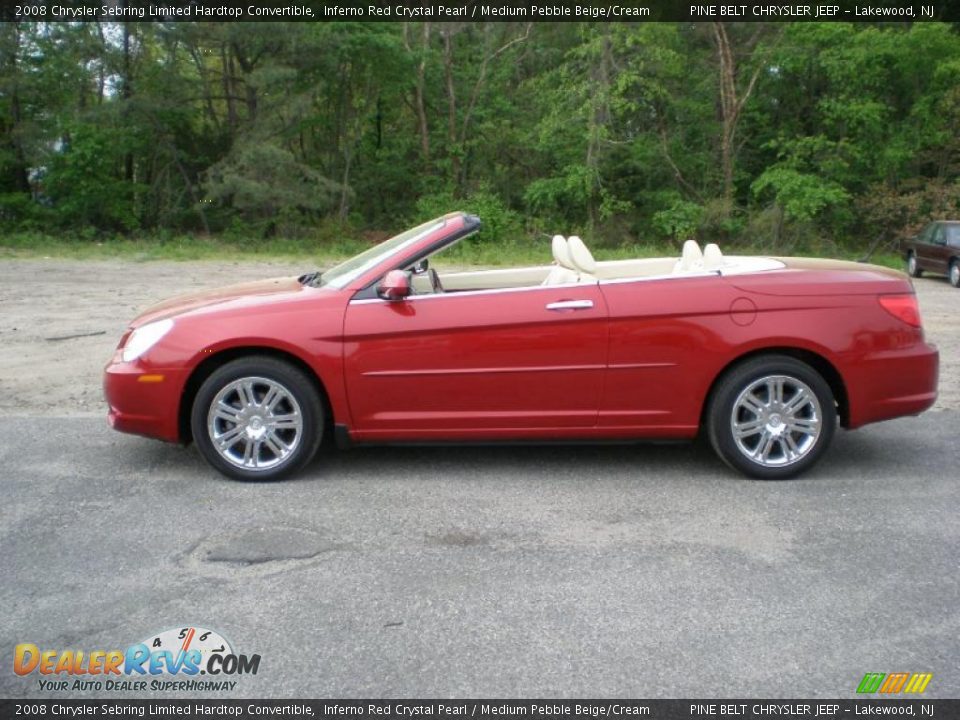 2008 Chrysler Sebring Limited Hardtop Convertible Inferno Red Crystal ...