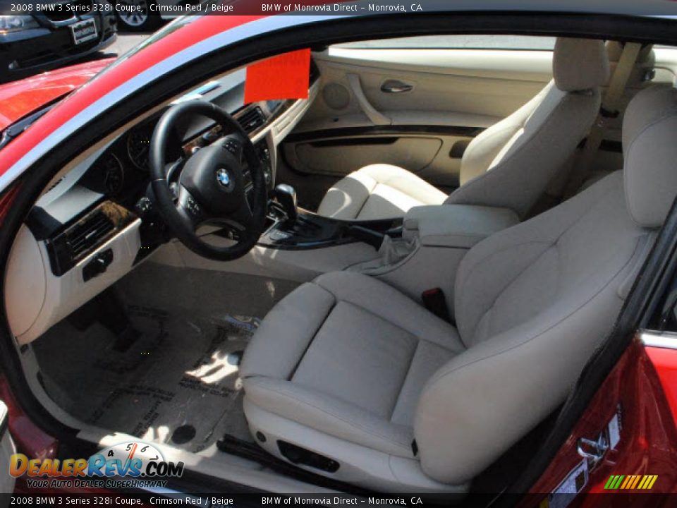 2008 BMW 3 Series 328i Coupe Crimson Red / Beige Photo #13